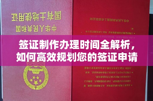埌东签证制作办理时间全解析，如何高效规划您的签证申请流程
