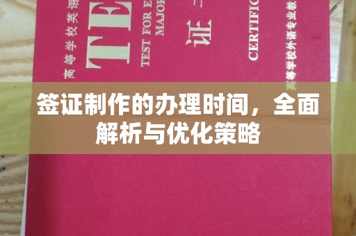 埌东签证制作的办理时间，全面解析与优化策略