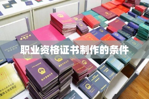 埌东职业资格证书制作的条件
