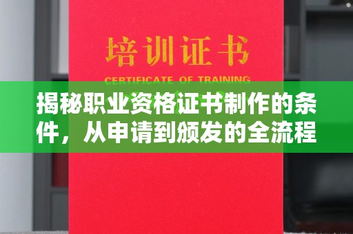 埌东揭秘职业资格证书制作的条件，从申请到颁发的全流程解析