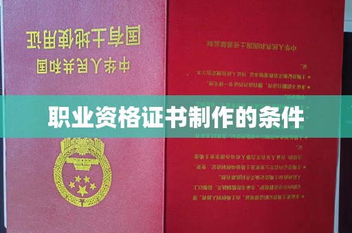 埌东职业资格证书制作的条件